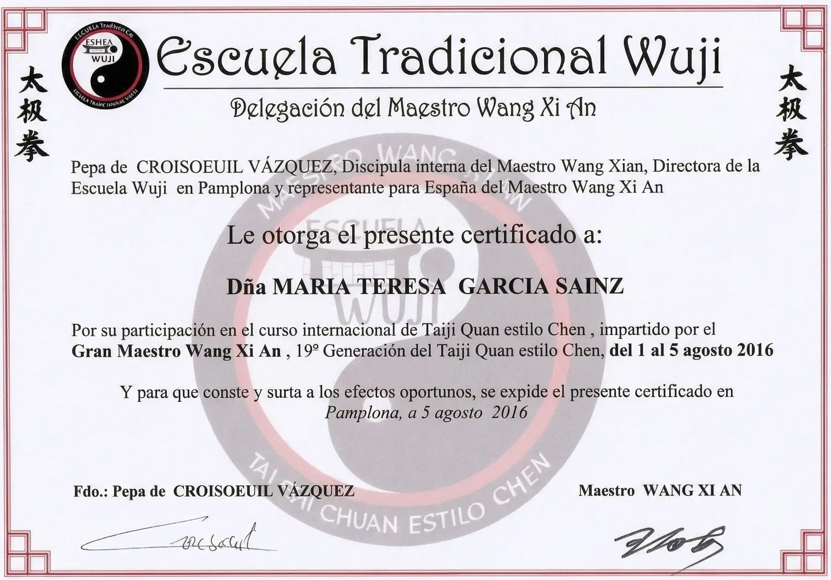 Taiji Quan 2016